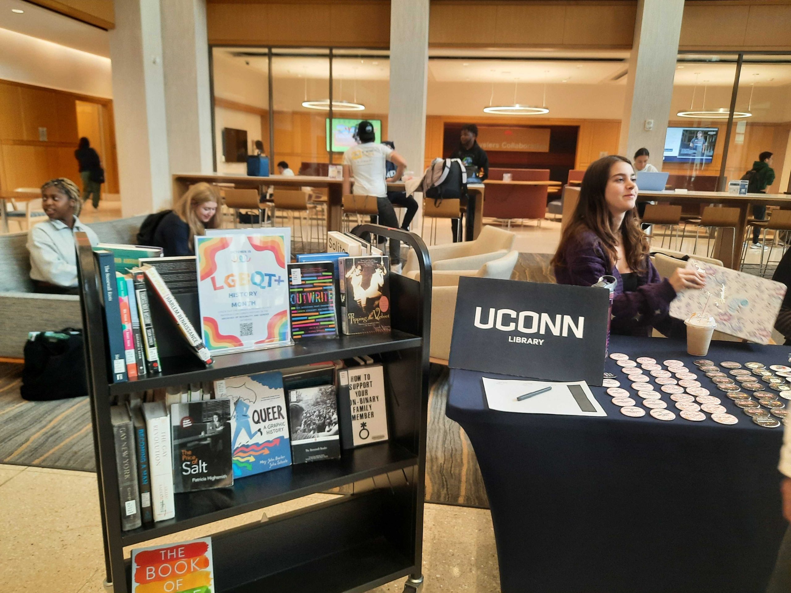 UConn Library Harford staff tabling at an event